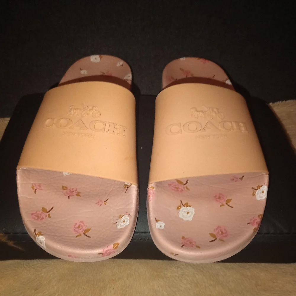 Women's Coach Floral Slides size 8 - Picture 1 of 8